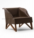 MOBIUS SMALL ARMCHAIR CUOIO 62920